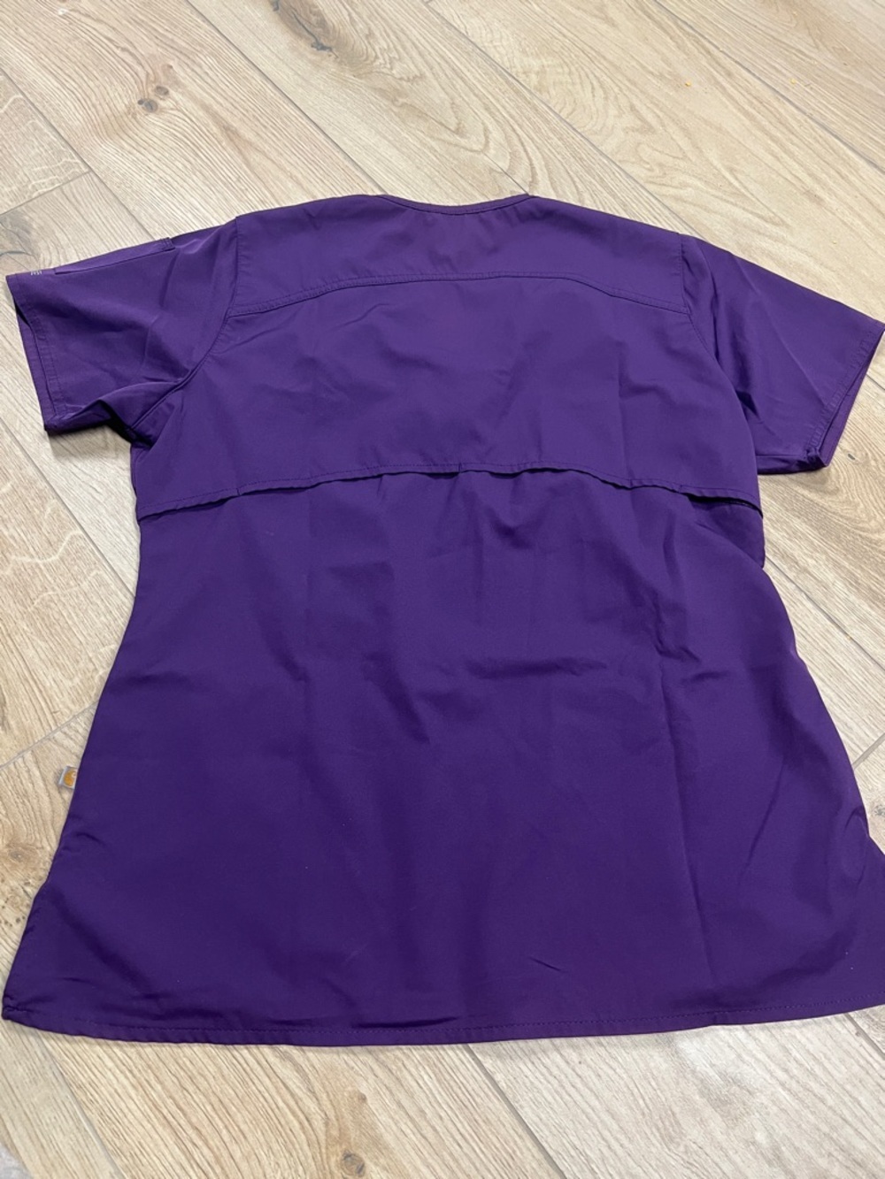 Carhartt Women's Purple V-Neck Short Sleeve Scrub Top - Picture 5 of 5